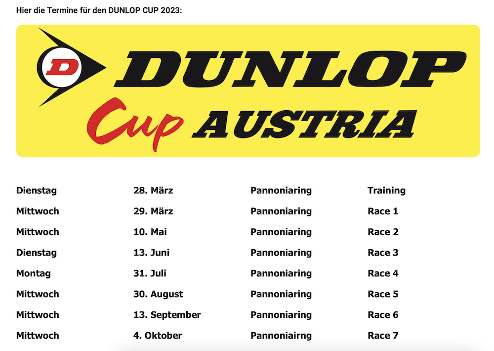 Mike Wohner Dunlop Cup Austria 2023