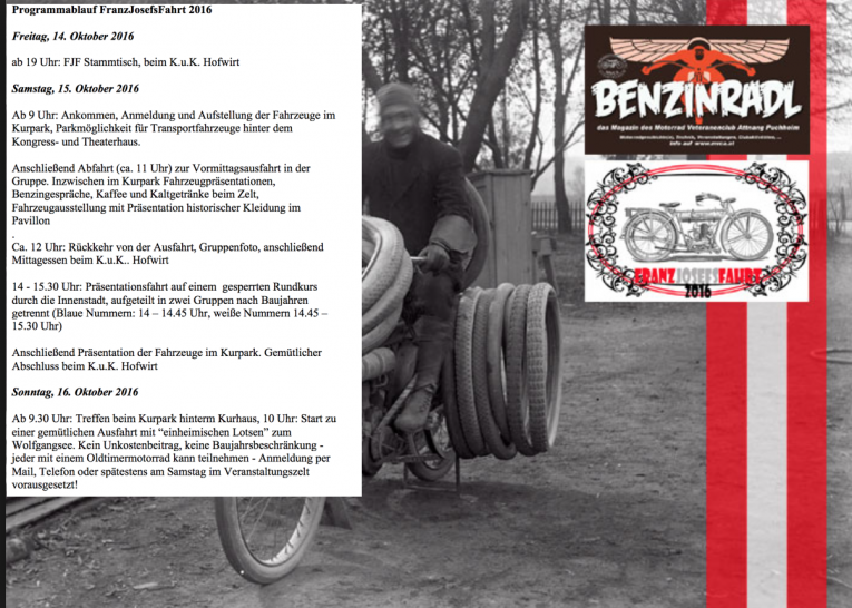 Benzinradl Franz Josef Ausfahrt Www Motorradreporter Com