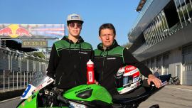 Grün als neue Hausfarbe. Andreas Kofler wird in der IDM eine Kawasaki ZX-6R in der Klasse Supersport 600 Klasse lenken.
