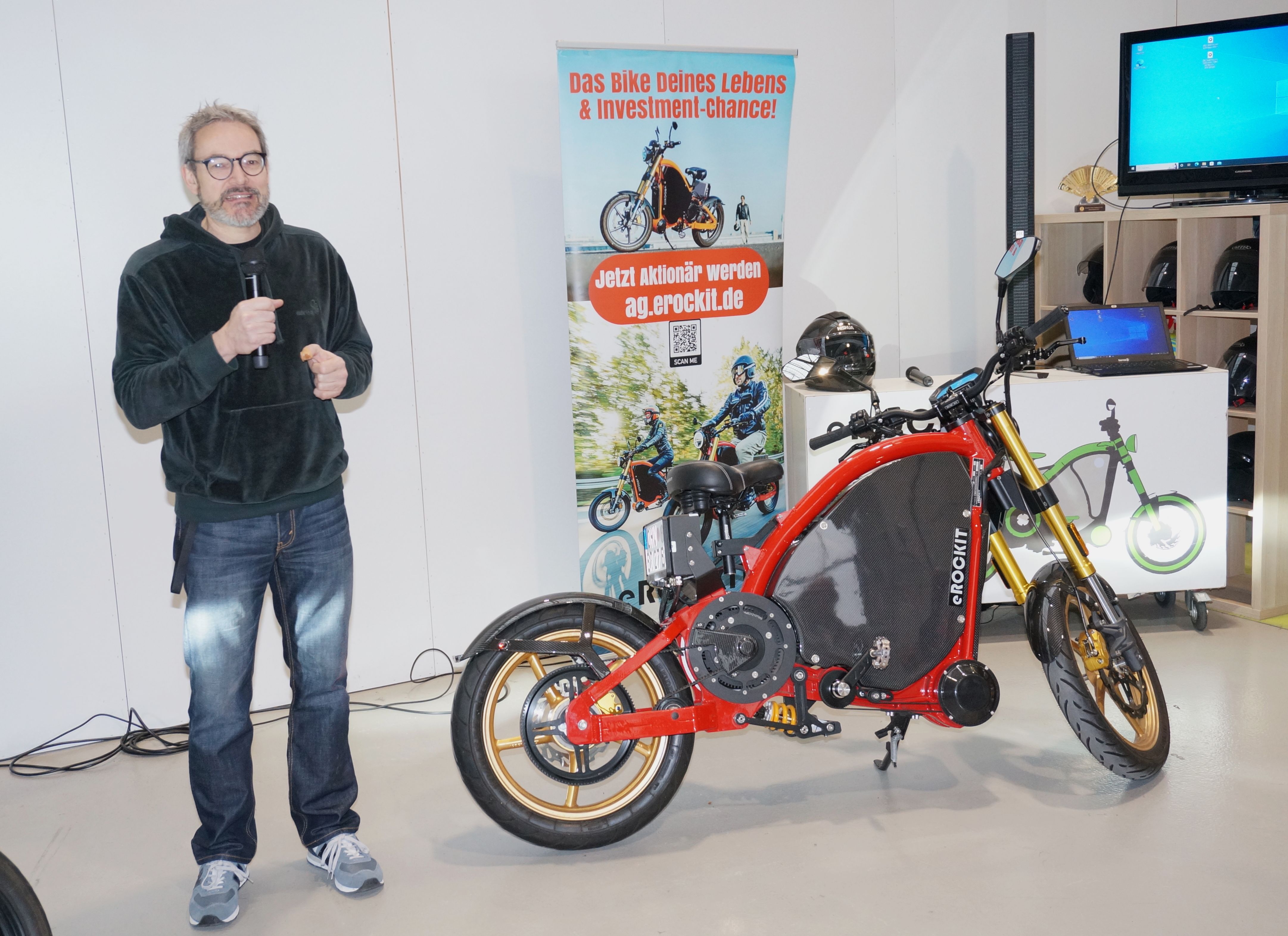 eROCKIT vereint Fahrrad, eBike und Motorrad