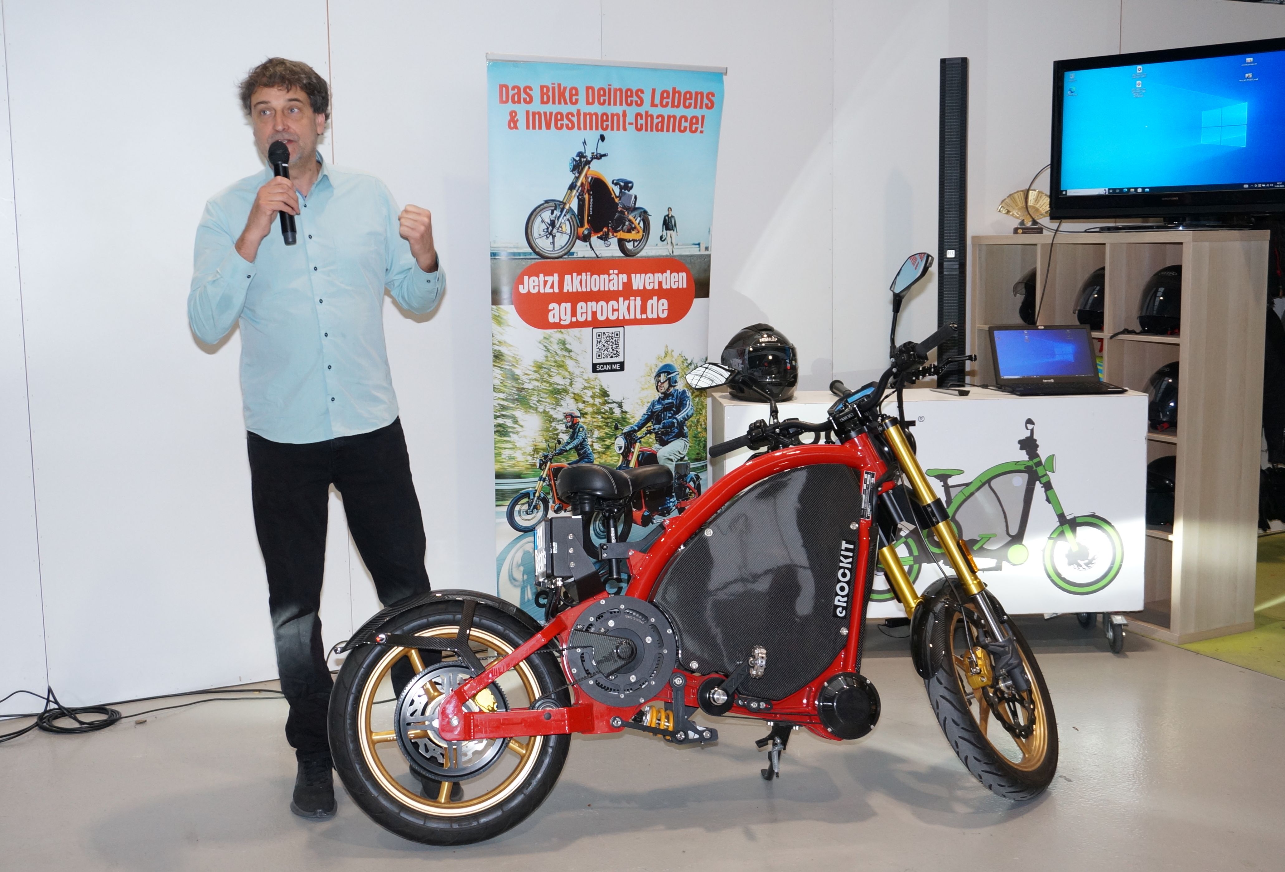 eROCKIT vereint Fahrrad, eBike und Motorrad