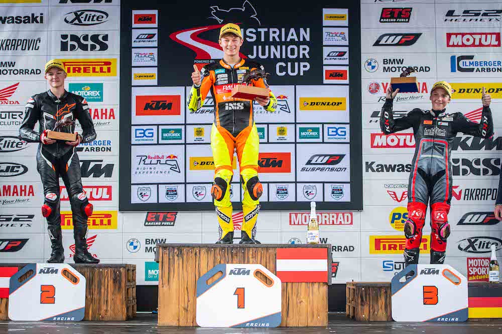 Podium Rennen 1 Red Bull Ring Austrian Junior Cup 2021