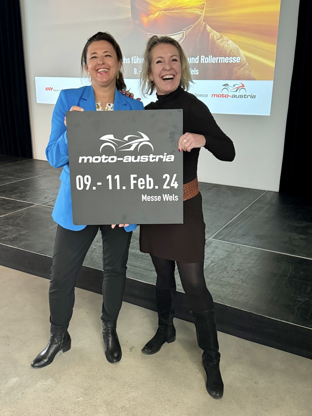 Petra Leingartner Leitung Messe Wels - Karin Munk Arge2Rad - moto austria 