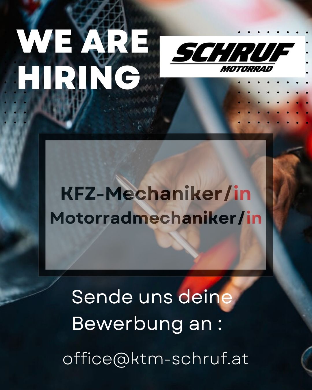 Schruf Motorrad - Stellenangebot
