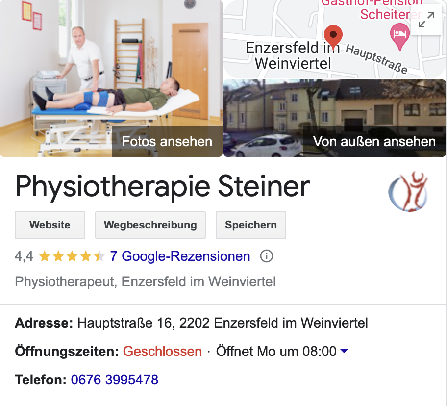 Physiotherapie Steiner – Enzersfeld, Niederösterreich