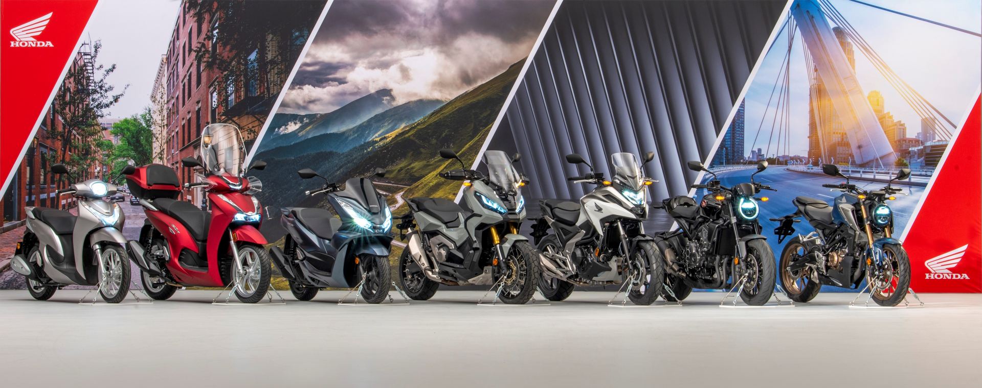 HONDA: Modelle seines umfassenden europäischen Motorrad Line Up‘s 2021