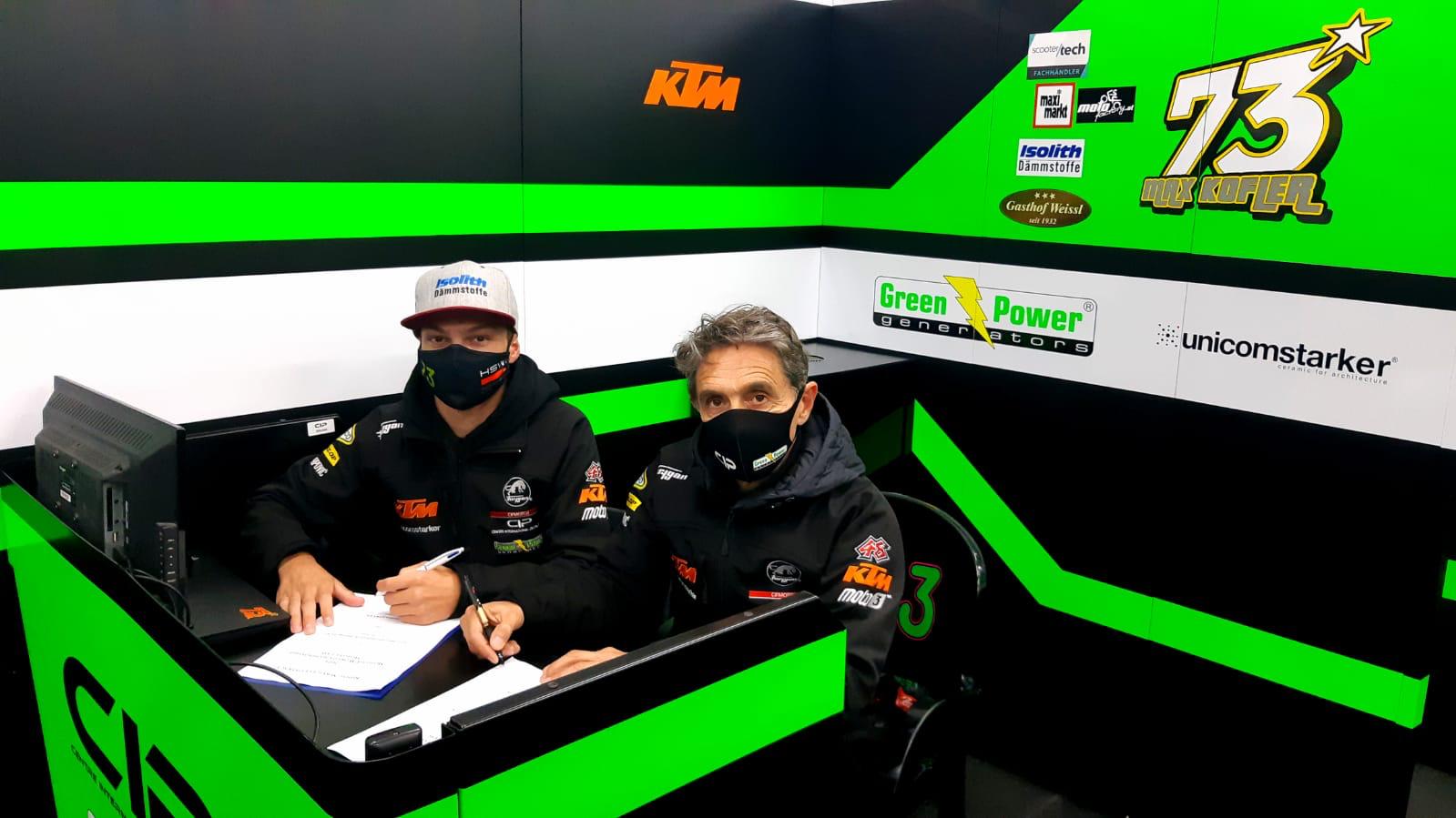 Maximilian Kofler bleibt 2021 bei CIP-GREENPOWER und in der Moto3-WM