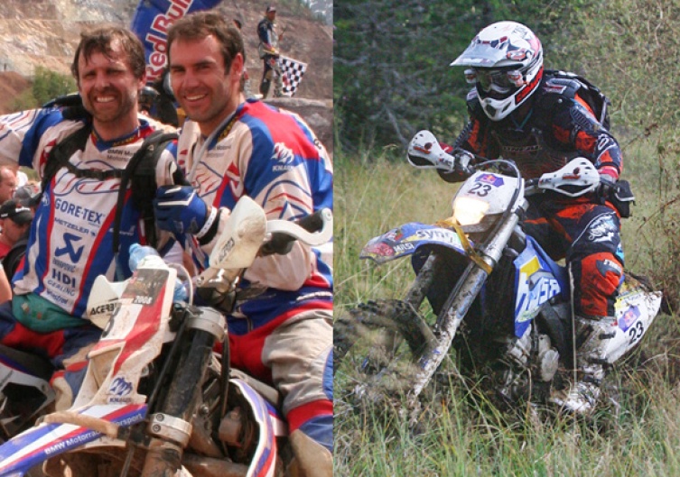 Forster & Lettenbichler ride blue-white steel horses / Canadian champion Shane Cuthbertson on his Husaberg FE 570