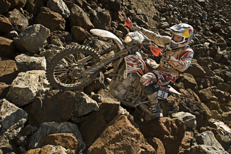 An amazing Dougie Lampkin settled for third at the toughest Red Bull Hare Scramble ever