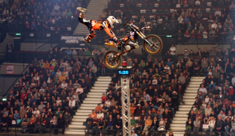 der Deutsche FMX Fahrer Hannes Ackermann