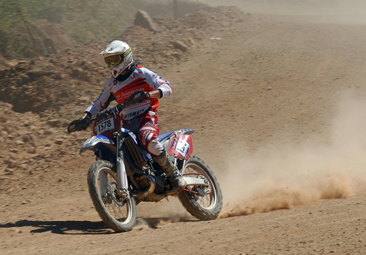 Marcin on his way to the 1st starting row in 2010 (he placed 32nd at the Iron Road Prologue)