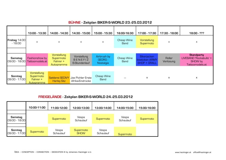 Zeitplan