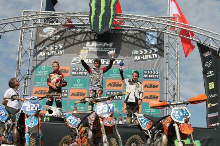 Karrierehighlight: Gesamtrang 3 EMX 65 Europa-meisterschaft 2012, Podium Matterley Basin (GB) 