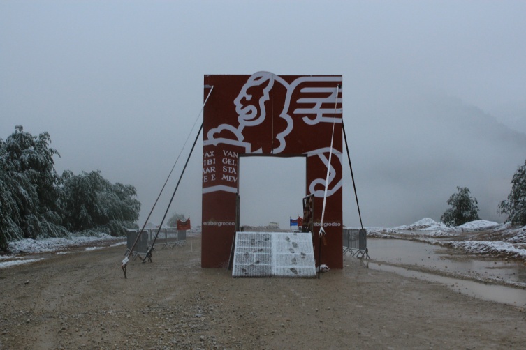 Schneefall verkürzt die Strecke