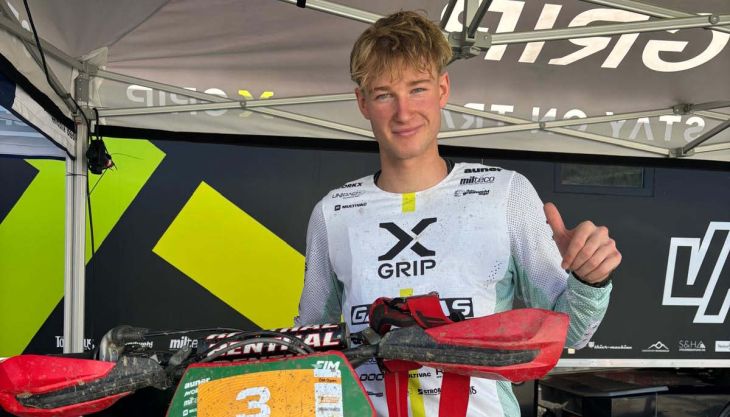 Beim letzten Lauf zur Österreichischen Enduro Meisterschaft zeigte der junge Steirer Valentino Hutter vom X-GRIP Racing Team in der Open Klasse erneut eine starke Vorstellung.
