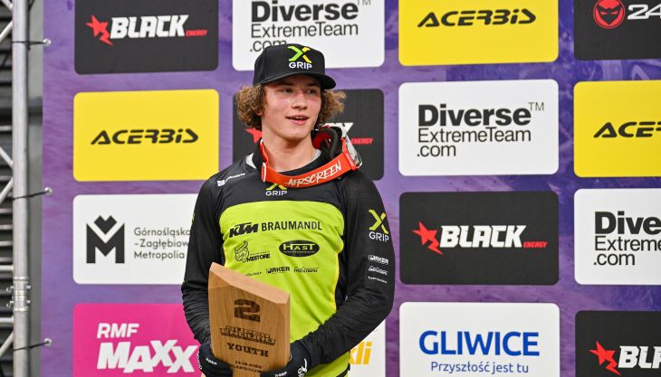 Am vergangenen Samstag machte die SuperEnduro-Weltmeisterschaft Station in Gliwice, Polen. In der Youth-Kategorie stand der 17-jährige Schüler Luca Kropitsch vom BORG Eisenerz mit seiner Braumandl-KTM am Start und präsentierte sich in ausgezeichneter Form.