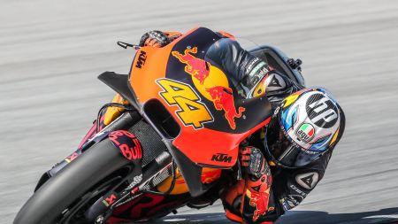 Pol Espagaró fuhr beim offiziellen IRTA MotoGP-Test in Sepang die zehntschnellste Zeit - so wie auch alle anderen Teammitglieder sehr gut mit der KTM 16 RC unterwegs waren. 
