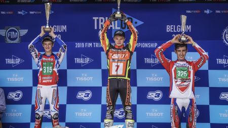 Marco Mempör 2. Platz Trial Weltmeisterschaftslauf  Belgien Klasse 125ccm