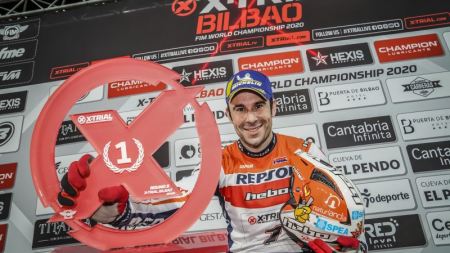 Repsol-Honda-Team-Fahrer Toni Bou hat den fünften Lauf der FIM X-Trial-Weltmeisterschaft in Bilbao gewonnen. 