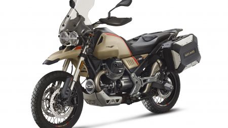 Die kompakte Mittelklasse Enduro, Moto Guzzi V85 TT sorgte letztes Jahr für einiges an Aufsehen. 