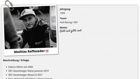 Ab sofort kannst Du auf der Homepage des Österreichischen- Endurocups Dein persönliches Rider-Profile anlegen und Dich vorstellen.