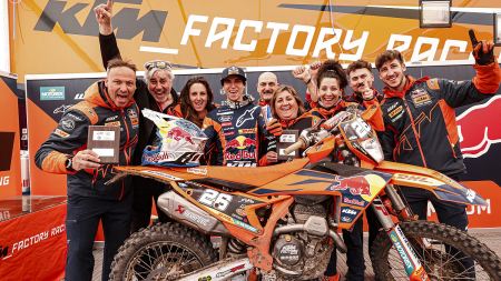 Josep Garcia von Red Bull KTM Factory Racing hat am zweiten Renntag des GP von Finnland die EnduroGP-Klasse gewonnen.