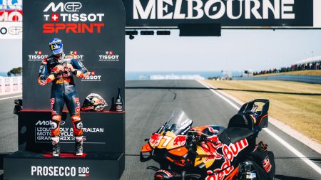 Pedro Acosta führt erneut die orangefarbene Fahrerliste für Red Bull KTM an, denn der 21-Jährige erkämpfte sich beim 13-Runden-Sprint in Victoria seinen dritten Samstagssieg der Saison.