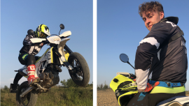 Husqvarna 701 Supermoto am EnduroCross Parcours Senning