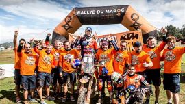 Red Bull KTM Factory Racing Fahrer Toby Price hat die FIM Cross-Country Rallyes Weltmeisterschaft 2018 mit einem Sieg beim letzten Saisonlauf - der Rally du Maroc - gewonne