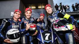 Das österreichische Yamaha Team YART Team gewinnt das 8h Rennen am Slovakiaring.