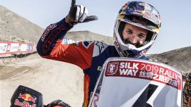 Sam Sunderland von Red Bull KTM Factory Racing hat die Silk Way Rallye gewonnen - den zweiten Lauf der FIM Marathon-Rallye-Weltmeisterschaft 2019.