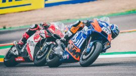 Miguel Oliveira, Red Bull KTM Tech3, brachte seine Red Bull KTM RC16 nach 23 intensiven Runden heute auf den 13. Platz.