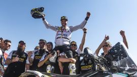 Pablo Quintanilla von Rockstar Energy Husqvarna Factory Racing hat bei der 42. Ausgabe der Rallye Dakar in Saudi-Arabien den zweiten Gesamtrang errungen. 