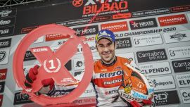 Repsol-Honda-Team-Fahrer Toni Bou hat den fünften Lauf der FIM X-Trial-Weltmeisterschaft in Bilbao gewonnen. 