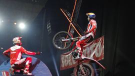 Jorge Casales sichert sich auf GasGas in Barcelona sein erstes Podiumsergebnis beim X-Trial.