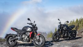 Triple-Test auf Teneriffa: TRIUMPH präsentiert die Trident 660