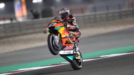 Der Australier Remy GARDNER von Red Bull KTM Ajo landet nach einem sensationellem Lauf auf P2