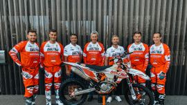 Das österreichische Nationalteam beim FIM International 6 Days of Enduro Rennen in Italien