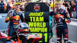 Red Bull KTM Ajo feierte einen doppelten Podiumsplatz in der Moto3 dank Jaume Masia und Pedro Acosta.