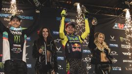 Michael Mosiman fuhr mit einem beeindruckenden zweiten Platz auf der MC 250F zum zweiten Mal in Folge auf das 250SX-Podium.