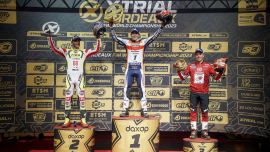 Jaime Busto von GASGAS Factory Racing hat seine 100-prozentige Podiumsbilanz in der FIM X-Trial Weltmeisterschaft 2023 aufrechterhalten, indem er gestern Abend bei der vierten Runde der Serie in Bordeaux, Frankreich, den dritten Platz belegte.