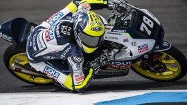 Der Liqui Moly IntactGP Husqvarna Junior-Teamfahrer Jakob Rosenthaler holte in Estoril sein erstes Podium in der FIM Junior GP World Championship Serie (Moto3 Junioren WM). 