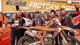 Josep Garcia von Red Bull KTM Factory Racing hat am zweiten Renntag des GP von Finnland die EnduroGP-Klasse gewonnen.