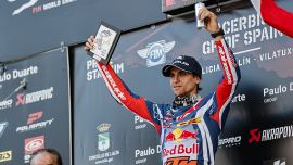 Josep Garcia von Red Bull KTM Factory Racing hat bei seinem Heimrennen, dem EnduroGP von Spanien, einen Doppelsieg in der Klasse Enduro1 errungen.