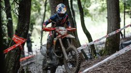 Josep Garcia von Red Bull KTM Factory Racing sicherte sich an beiden Renntagen des GP der Slowakei hart erkämpfte Podiumsplätze in der Enduro1-Klasse.