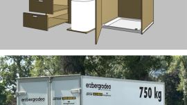 KLEDO & Motorradreporter präsentieren die komplette Camping KÜCHE – BAD – WC Wohnraum-BOX Lösung für  ab 2,0 Meter 750 kg leichte, 100 km/h HUMER Anhänger.