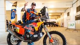 Matthias Walkner von Red Bull KTM Factory Racing hat die erste Etappe der 2023 Rallye du Maroc als Drittschnellster beendet. 