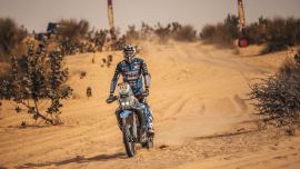 Pol Tarrés vom Ténéré Yamaha Rallye Team hat die 11. Etappe des Africa Eco Race in überzeugender Manier gewonnen und sich damit seinen dritten Etappensieg bei dieser Veranstaltung gesichert.