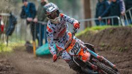 Bereits bei seinem ersten internationalen Einsatz 2024 konnte Ricardo Bauer auf seiner KTM 85 SX zeigen, dass sich das konsequente Wintertraining bezahlt gemacht hat.