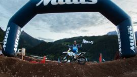 Ossi Reisinger (AUT, Husqvarna) takes his sixth victory in the MITAS Rocket Ride steep slope race!